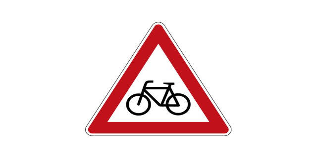 achtung fahrrad schild