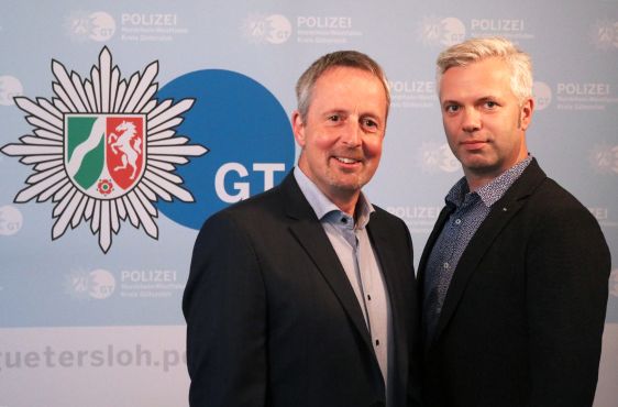 Uwe Arlitt und Kriminalhauptkommissar Guido Baratella