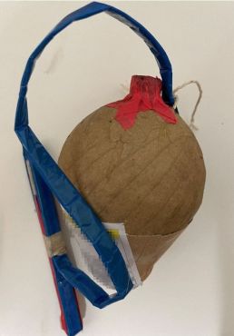 Sichergestellte Kugelbombe